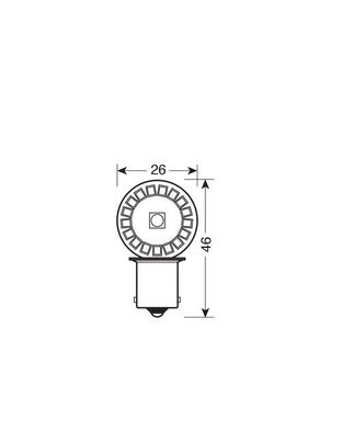 P21W 24-28V BA15s 260lm ΜΟΝΟΠΟΛΙΚΟ ΛΕΥΚΟ ΔΙΑΘΛΑΣΗΣ HYPER-LED102  2ΤΕΜ.