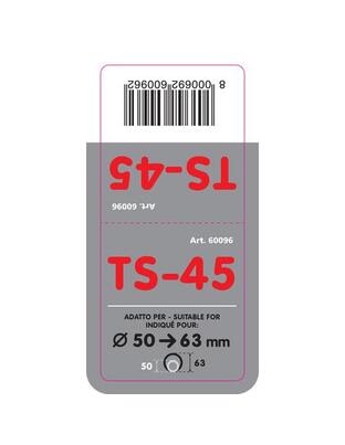 ΑΚΡΟ ΕΞΑΤΜΙΣΗΣ TS-45 50-63mm - ΛΟΞΟ 90 ΜΟΙΡΕΣ