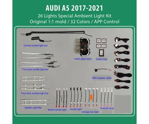 DIQ AMBIENT AUDI A5 (F5) mod. 2017-2021 (Digital iQ Ambient Light for Audi A5 mod. 2017-2021 with 26 Lights)