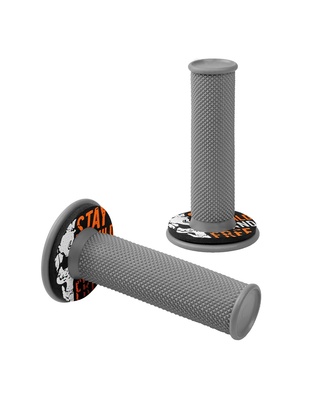 ΧΕΡΟΥΛΙΑ MOTO DONUT OFF-ROAD ΓΚΡΙ/ΠΟΡΤΟΚΑΛΙ 22MM+25MM 12CM 2ΤΕΜ