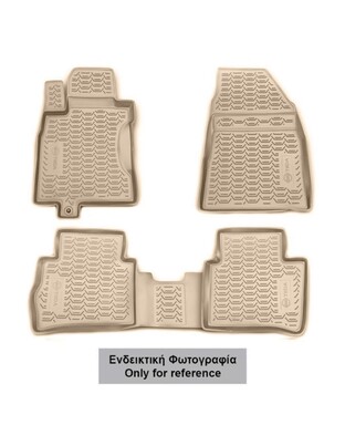 ΠΑΤΑΚΙΑ ΣΕ ΣΚΑΦΗ TPE ΛΑΣΤΙΧΟ ΓΙΑ TOYOTA LC200 2015+  ΣΕ ΜΠΕΖ ΧΡΩΜΑ NOVLINE - 4 ΤΕΜ.