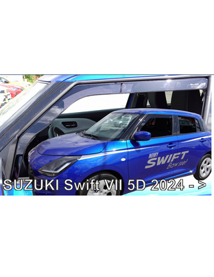 ΑΝΕΜΟΘΡΑΥΣΤΕΣ ΓΙΑ SUZUKI SWIFT 5D 2024+ ΖΕΥΓΑΡΙ ΑΠΟ ΕΥΚΑΜΠΤΟ ΦΙΜΕ ΠΛΑΣΤΙΚΟ HEKO - 2 ΤΕΜ.