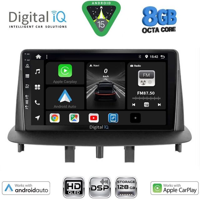 DIGITAL IQ BXF 7556_CPAA (9inc) MULTIMEDIA TABLET for RENAULT MEGANE 3 mod. 2009-2016