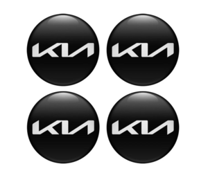 Αυτοκόλλητα για κέντρο ζάντας μαύρα - KIA