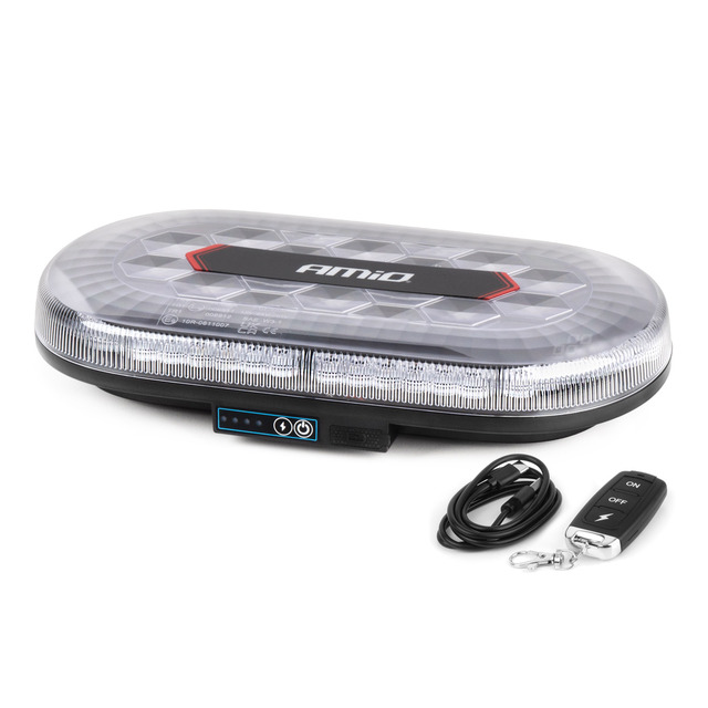 Amio - ΦΑΡΟΣ/ΣΤΡΟΜΠΟ ΜΠΑΡΑ R65 R10 12/24V 26W LED ΠΟΡΤΟΚΑΛΙ 10 ΧΡΗΣΕΩΝ ΜΕ ΜΑΓΝΗΤΙΚΗ ΒΑΣΗ 326x186x63mm - 1 ΤΕΜ. (04369/AM)