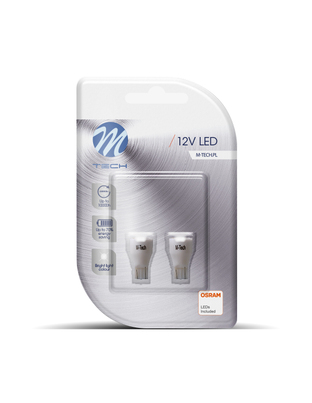 W16W 12V W2,1x9,5d 7xSMD2835 LED OSRAM ΛΕΥΚΟ BLISTER 2ΤΕΜ. M-TECH