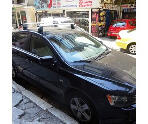 KIT ΜΕ ΜΠΑΡΕΣ ΟΡΟΦΗΣ ΓΙΑ MITSUBISHI LANCER 4D / 5D 07/2008+ ΑΛΟΥΜΙΝΙΟΥ TEMA MENABO (AL1-3360-FIX501FP)-2 ΤΕΜ.