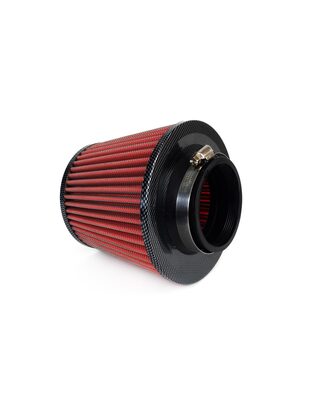 Amio - Φιλτροχοάνη Ελευθέρας AF-CARBON διαμέτρου 55-76mm 160x155x118mm με 3 Αντάπτορες για Βελτίωση Ροής Αέρα και Απόδοσης Κινητήρα - 1 Τεμ. (01713/AM)