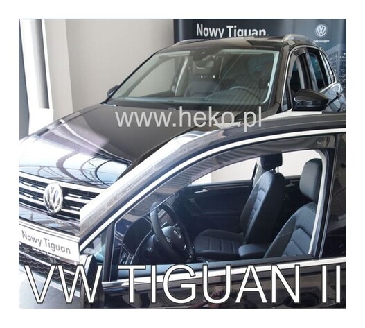 ΑΝΕΜΟΘΡΑΥΣΤΕΣ ΓΙΑ VW TIGUAN II 5D 2015+ / TIGUAN ALLSPACE II 5D 2017+ ΖΕΥΓΑΡΙ ΑΠΟ ΕΥΚΑΜΠΤΟ ΦΙΜΕ ΠΛΑΣΤΙΚΟ HEKO - 2 ΤΕΜ.
