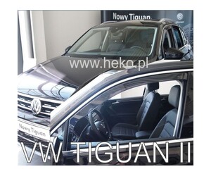 ΑΝΕΜΟΘΡΑΥΣΤΕΣ ΓΙΑ VW TIGUAN II 5D 2015+ / TIGUAN ALLSPACE II 5D 2017+ ΖΕΥΓΑΡΙ ΑΠΟ ΕΥΚΑΜΠΤΟ ΦΙΜΕ ΠΛΑΣΤΙΚΟ HEKO - 2 ΤΕΜ.