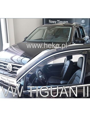 ΑΝΕΜΟΘΡΑΥΣΤΕΣ ΓΙΑ VW TIGUAN II 5D 2015+ / TIGUAN ALLSPACE II 5D 2017+ ΖΕΥΓΑΡΙ ΑΠΟ ΕΥΚΑΜΠΤΟ ΦΙΜΕ ΠΛΑΣΤΙΚΟ HEKO - 2 ΤΕΜ.