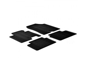 LAMPA - ΠΑΤΑΚΙΑ ΑΥΤΟΚΙΝΗΤΟΥ ΑΠΟ ΛΑΣΤΙΧΟ ΓΙΑ HYUNDAI I30 2012-2017 / KIA CEED 2012-2018 ΣΕ ΜΑΥΡΟ ΧΡΩΜΑ ME ΚΟΥΜΠΩΜΑΤΑ - 4 ΤΕΜ.