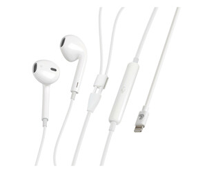 ΑΚΟΥΣΤΙΚΑ BLUETOOTH ΜΕ ΜΙΚΡΟΦΩΝΟ ΚΑΙ ΚΑΛΩΔΙΟ 120cm ΓΙΑ APPLE (8PIN) ΛΕΥΚΑ LAMPA - 1 TEM.