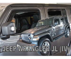 ΑΝΕΜΟΘΡΑΥΣΤΕΣ ΓΙΑ JEEP WRANGLER JL IV 5D 2019+ ΣΕΤ ΑΥΤΟΚΙΝΗΤΟΥ ΑΠΟ ΕΥΚΑΜΠΤΟ ΦΙΜΕ ΠΛΑΣΤΙΚΟ HEKO - 4 ΤΕΜ.