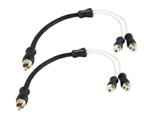 720RCAYL3F Y Adaptor Twisted RCA Cable High Quality 0.3m  1 male 2 female Auto-Connect  Ζέυγος