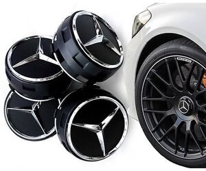 Τάπες για κέντρο ζάντας μαύρο - Mercedes-Benz