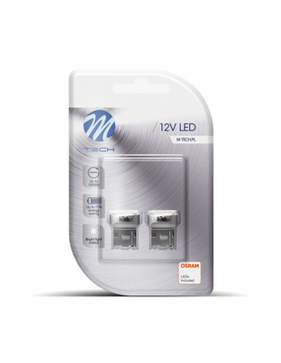 W21W (T20) 12V W3x16d 9xSMD2835 LED OSRAM ΛΕΥΚΟ BLISTER 2ΤΕΜ. M-TECH