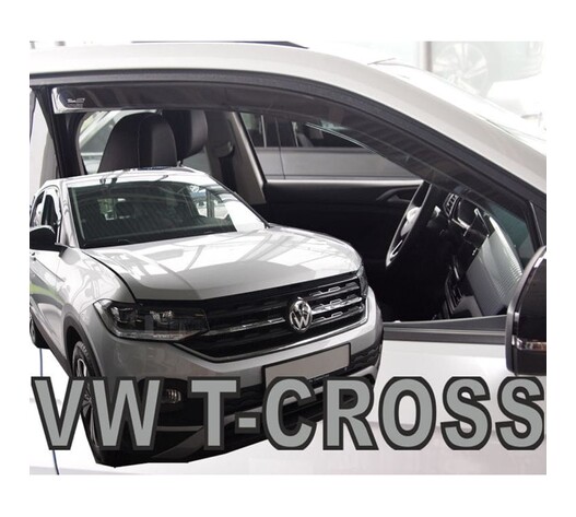 ΑΝΕΜΟΘΡΑΥΣΤΕΣ ΓΙΑ VW T-CROSS 5D 2019+ ΖΕΥΓΑΡΙ ΑΠΟ ΕΥΚΑΜΠΤΟ ΦΙΜΕ ΠΛΑΣΤΙΚΟ HEKO - 2 ΤΕΜ.