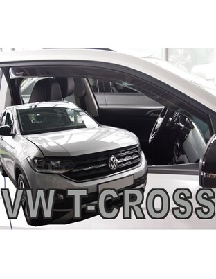 ΑΝΕΜΟΘΡΑΥΣΤΕΣ ΓΙΑ VW T-CROSS 5D 2019+ ΖΕΥΓΑΡΙ ΑΠΟ ΕΥΚΑΜΠΤΟ ΦΙΜΕ ΠΛΑΣΤΙΚΟ HEKO - 2 ΤΕΜ.