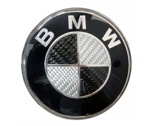 Σήμα μαύρο look carbon 74mm - Bmw