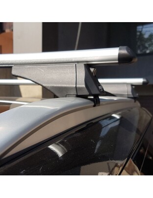 MENABO ΜΠΑΡΕΣ ΟΡΟΦΗΣ ΑΛΟΥΜΙΝΙΟΥ TIGER XL SILVER 131.5 cm ΣΕ ΑΣΗΜΙ ΧΡΩΜΑ ΓΙΑ Lincoln Corsair 5 doors 2020> ΜΕ FLUSH ή RAISED RAILS - 2 ΤΕΜ. (8500/ΜΒ)