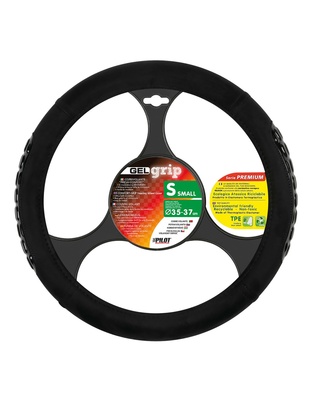ΚΑΛΥΜΜΑ ΤΙΜΟΝΙΟΥ GEL GRIP (S) 35/37cm ΜΙΚΡΟΙΝΕΣ/ΤΖΕΛ ΜΑΥΡΟ ΑΟΣΜΟ ECO-FRIENDLY