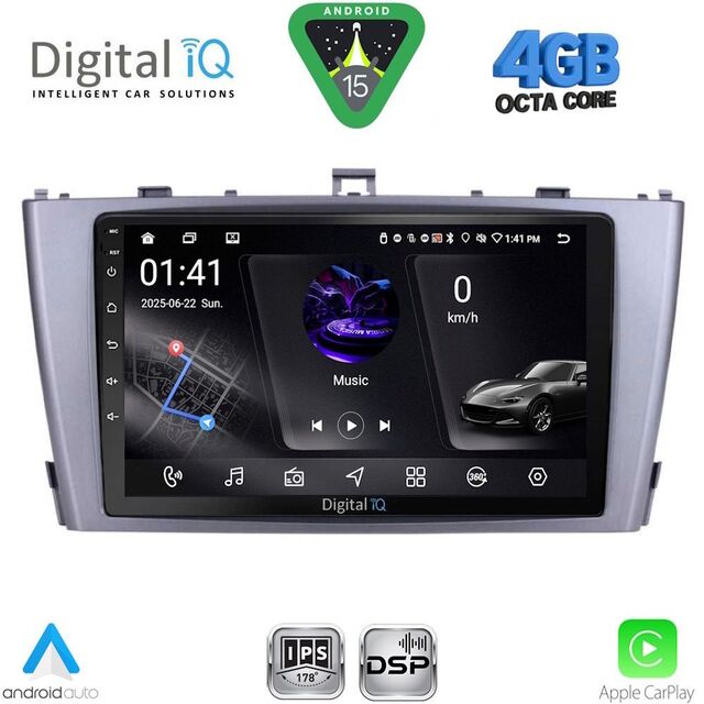 DIGITAL IQ RSG 6705SL_CPA (9inc) MULTIMEDIA TABLET for TOYOTA AVENSIS (T27) mod. 2009-2015 (SILVER)