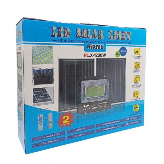 ΗΛΙΑΚΟΣ ΠΡΟΒΟΛΕΑΣ 1200W ΜΕ 2 ΠΑΝΕΛ RZ-1200W