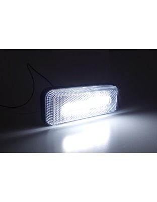 Amio - ΦΩΣ ΟΓΚΟΥ ΦΟΡΤΗΓΟΥ LED ΛΕΥΚΟ 10-30V 124x49x22mm ΑΔΙΑΒΡΟΧΟ OM-02-W 1ΤΕΜ. (02377/AM)