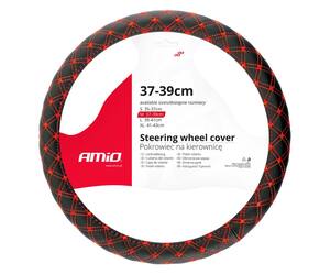 Amio - ΚΑΛΥΜΜΑ ΤΙΜΟΝΙΟΥ 37/39CM SWC-40-M ΜΑΥΡΟ/ΚΟΚΚΙΝΟ ΚΑΠΙΤΟΝΕ​ - 1 ΤΕΜ. (02813/AM)
