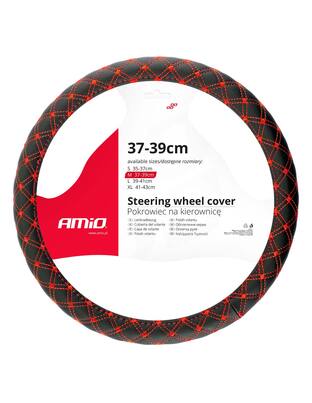 Amio - ΚΑΛΥΜΜΑ ΤΙΜΟΝΙΟΥ 37/39CM SWC-40-M ΜΑΥΡΟ/ΚΟΚΚΙΝΟ ΚΑΠΙΤΟΝΕ​ - 1 ΤΕΜ. (02813/AM)