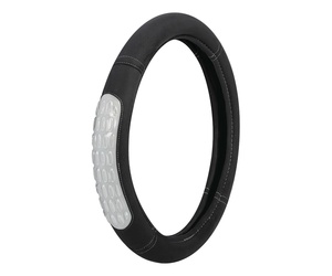 ΚΑΛΥΜΜΑ ΤΙΜΟΝΙΟΥ GEL GRIP (S) 35/37cm ΜΙΚΡΟΙΝΕΣ/ΤΖΕΛ ΜΑΥΡΟ/ΓΚΡΙ ΑΟΣΜΟ ECO-FRIENDLY