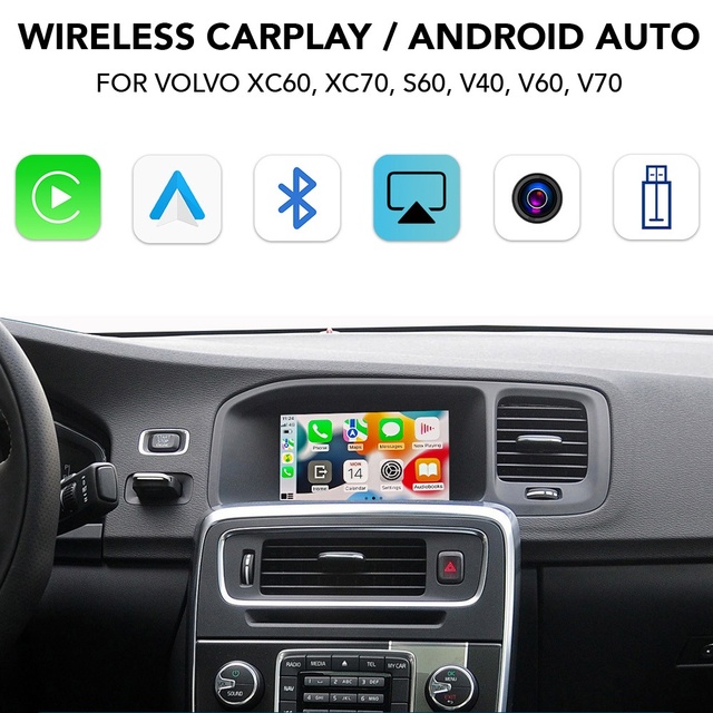 LENOVO LTP VLV 2540F CPAA (WIRELESS CARPLAY / ANDROID AUTO BOX for with 2 CAMERA IN VOLVO V – S – XC mod. 2015-2019)