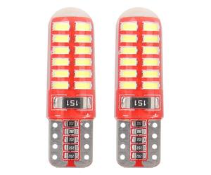Amio – LED CANBUS T10 W5W 12V W2.1x9.5d 5600K 24xSMD 3014 Σιλικόνης Καρφωτό Λευκό για Φώτα Θέσης & Εσωτερικού Αυτοκινήτου – 2 Τεμ. (01444/AM)
