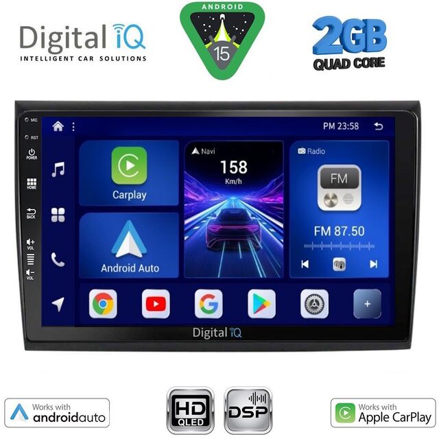 DIGITAL IQ BXC 3136_CPAA (9inc) MULTIMEDIA TABLET for FIAT BRAVO mod. 2007-2019