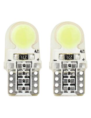 Amio – LED T10 W5W 12V W2.1x9.5d 5600K COB Σιλικόνης Καρφωτό Λευκό για Φώτα Θέσης & Εσωτερικού Αυτοκινήτου – 2 Τεμ. (01441/AM)