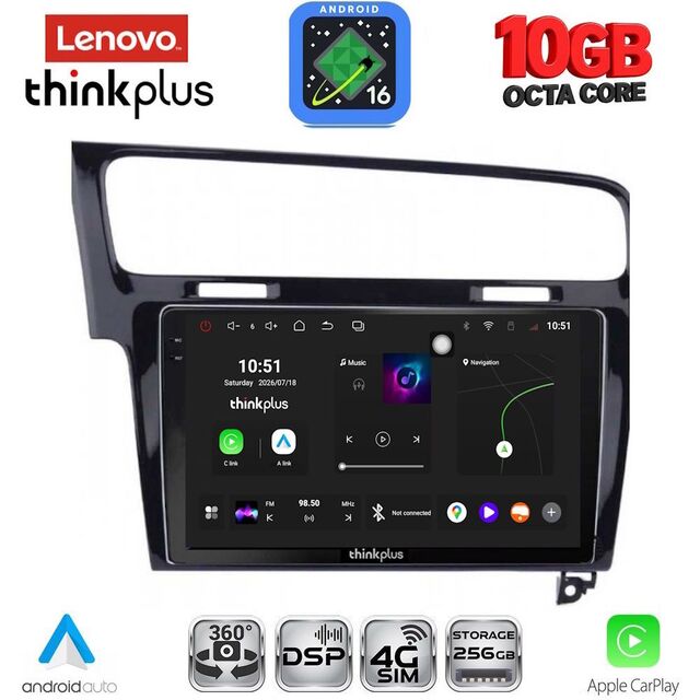 LENOVO LTM 11747BL_CPA (10inc) MULTIMEDIA TABLET for VW GOLF 7 mod. 2013-2020