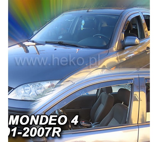 ΑΝΕΜΟΘΡΑΥΣΤΕΣ ΓΙΑ FORD MONDEO MK3 4D 2001-2007 ΖΕΥΓΑΡΙ ΑΠΟ ΕΥΚΑΜΠΤΟ ΦΙΜΕ ΠΛΑΣΤΙΚΟ HEKO - 2 ΤΕΜ.