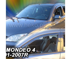 ΑΝΕΜΟΘΡΑΥΣΤΕΣ ΓΙΑ FORD MONDEO MK3 4D 2001-2007 ΖΕΥΓΑΡΙ ΑΠΟ ΕΥΚΑΜΠΤΟ ΦΙΜΕ ΠΛΑΣΤΙΚΟ HEKO - 2 ΤΕΜ.