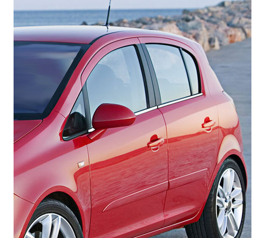 TRIM  ΠΑΡΑΘΥΡΩΝ ΑΥΤΟΚΟΛΛΗΤΑ ΧΡΩΜΙΟΥ ΓΙΑ OPEL CORSA D 3D 07-14 6ΤΕΜ.