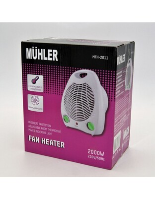 ΑΕΡΟΘΕΡΜΟ ΜΕ 2 ΕΠΙΠΕΔΑ ΘΕΡΜΑΝΣΗΣ 2000W MUHLER HO-MFH-2011