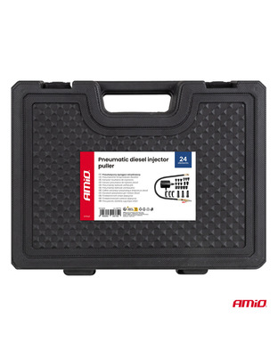 Amio – Πνευματικός Εξολκέας Μπεκ Diesel 5-8 Bar Heavy Duty σε Βαλιτσάκι για Αφαίρεση με Υψηλή Δύναμη & Ασφαλή Χρήση – Σετ 24 Τεμ. (04775/AM)