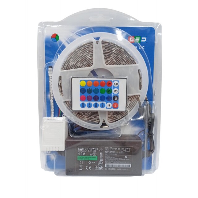 LED RGB ΤΑΙΝΙΑ ΤΡΟΦΟΔΟΣΙΑΣ 12V/5m ML-5050