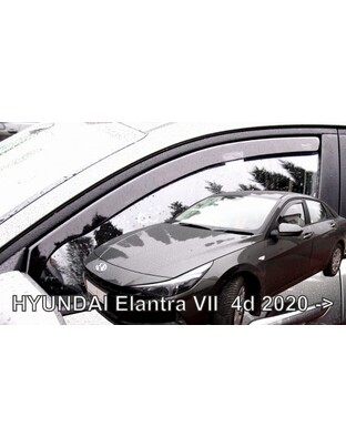 ΑΝΕΜΟΘΡΑΥΣΤΕΣ ΓΙΑ HYUNDAI ELANTRA 4D 2020+  ΖΕΥΓΑΡΙ ΑΠΟ ΕΥΚΑΜΠΤΟ ΦΙΜΕ ΠΛΑΣΤΙΚΟ HEKO - 2 ΤΕΜ.