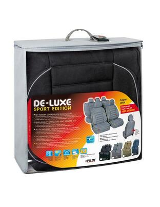 Καλύμματα Καθισμάτων DE-LUXE SPORT EDITION Υφασμα JACQUARD Σετ 4τεμ. Μαύρο