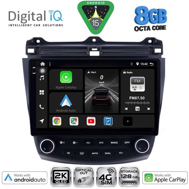 DIGITAL IQ BXK 20182_CPAA (10inc) MULTIMEDIA TABLET for HONDA ACCORD mod. 2003-2007
