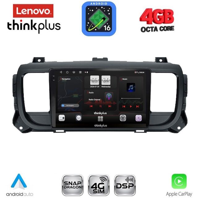 LENOVO LTG 7729_CPA (9inc) MULTIMEDIA TABLET for CITROEN JUMPY-SPACETOURER – PEUGEOT EXPERT-TRAVELLER – TOYOTA PROACE mod. 2016-2026