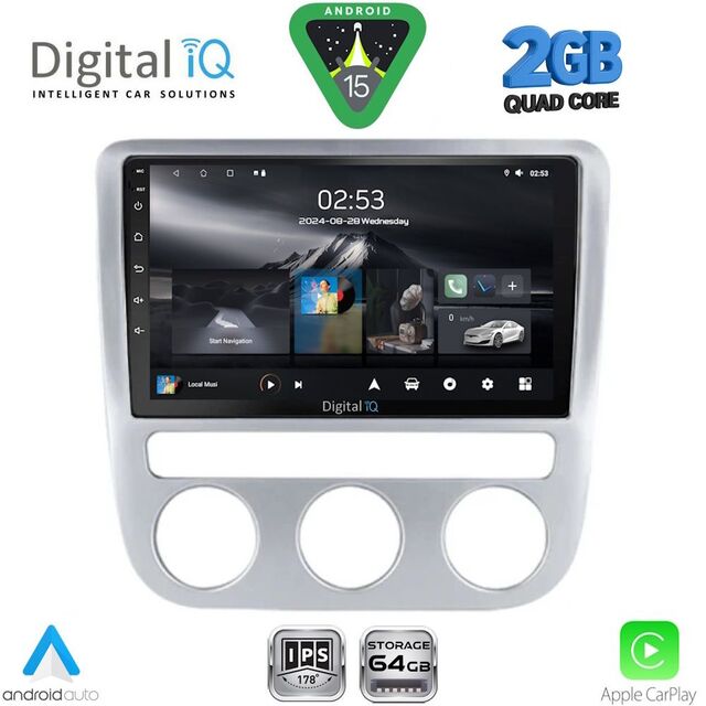 DIGITAL IQ RSD 1752_CPA CLIMA (9inc) MULTIMEDIA TABLET for VW EOS mod. 2006-2016 - SCIROCCO mod. 2008-2010