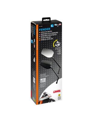 ΚΑΘΡΕΠΤΕΣ ΜΟΤΟ FENDER M10x1,25 ΜΑΥΡΟΙ/CARBON 2 ΤΕΜ.