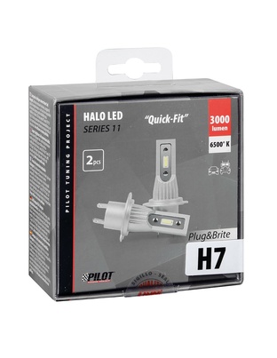 H7 12/24V PX26d 6.500K 3.000lm 15W 6LED SEOUL CSP-Y19chips HALO LED SERIE 11 PLUG ΚΑΙ BRITE 2ΤΕΜ.
